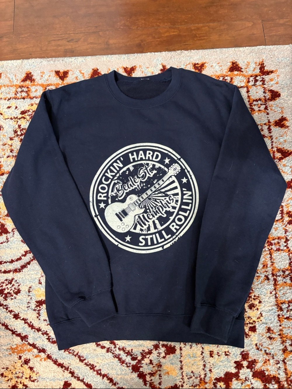 Memphis, Tennessee Beale Street Navy Graphic Sweatshirt